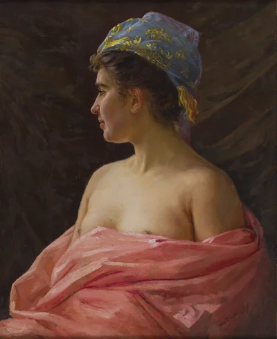 Portret kobiety w błękitnym zawoju, Bolesław Tomaszewicz