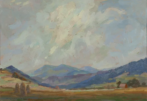 Pejzaż z Rycerki, Mieczysław Serwin-Oracki