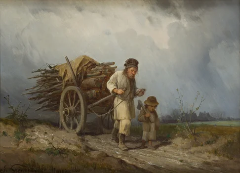 Wiozący chrust, Józef Szermentowski