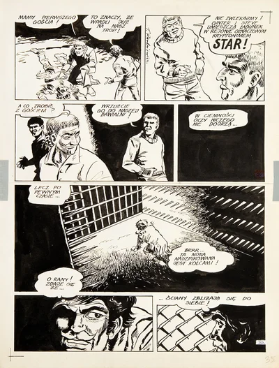 "Tajfun - Na tropie Skorpiona", plansza komiksowa nr 35, Tadeusz Raczkiewicz