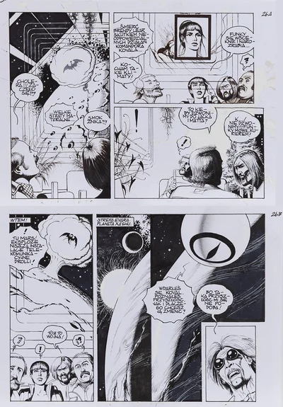 "Funky Koval. Wrogie przejęcie", plansza komiksowa i blaudruk 26A i 26B, Bogusław Polch