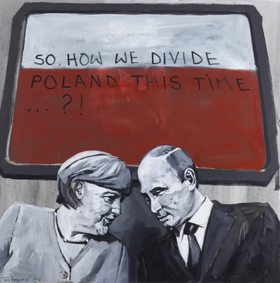 "So, how do we divide Poland this time? / Angela Merkel, Vladimir Putin", The Krasnals