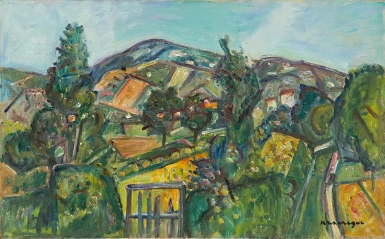 Pejzaż wiejski , Pinchus Krémègne