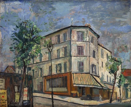 Widok miejski z kawiarnią, Nathan Grunsweigh