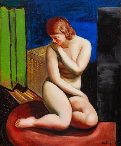 Akt siedzący blondynki ("Nu blond"), Mojżesz Kisling