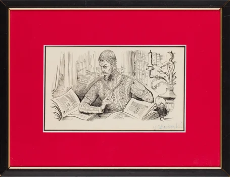 "Król Zygmunt August na Wawelu", ilustracja do "Życia Literackiego", Jerzy Skarżyński
