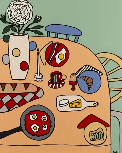 "Breakfast table", Ewa Konstantynowicz-Goss