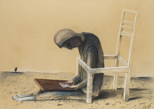 W krześle, Stasys Eidrigevicius
