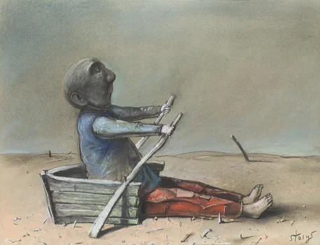 "Na plaży", Stasys Eidrigevicius