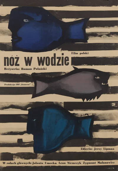 Plakat do filmu "Nóż w wodzie" reż. Roman Polański, Jan Lenica