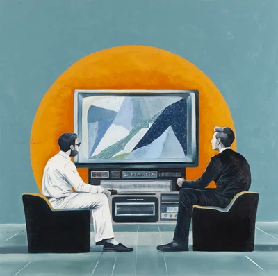 "Tv screen - blue", Katarzyna Kwater-Więcek
