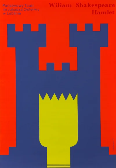 Plakat do sztuki "Hamlet" Williama Shakespeare'a, Państwowy Teatr im. Juliusza Osterwy w Lublinie, Leszek Hołdanowicz