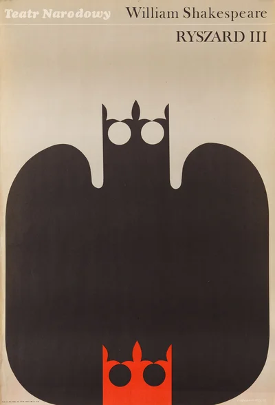 Plakat do sztuki "Ryszard III" Williama Shakespeare'a, Teatr Narodowy w Warszawie, Leszek Hołdanowicz