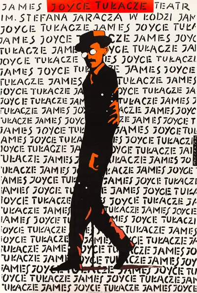 Plakat do sztuki "Tułacze" Jamesa Joyce'a, Teatr Jaracza w Łodzi, Grzegorz Marszałek