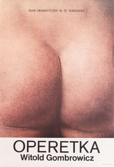 Plakat do sztuki "Operetka" Witolda Gombrowicza, Teatr Dramatyczny w Warszawie, Jerzy Czerniawski