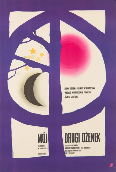 Plakat do filmu "Mój drugi ożenek" reż. Zbigniew Kuźminski, Witold Janowski