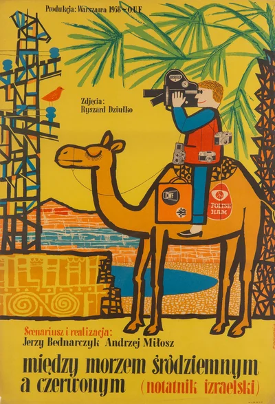Plakat do filmu "Między morzem śródziemnym a czerwonym" reż. J. Bednarczyk, A. Miłosz, Marian Stachurski