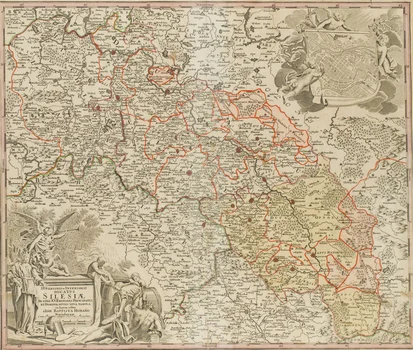 Mapa Śląska ("Superioris et Inferioris Ducatus Silesia…"), Johann Baptist Homann