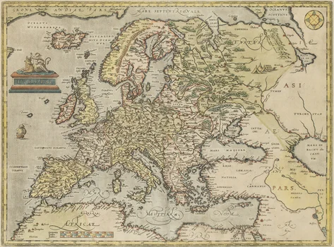 Mapa Europy ("Europae"), Abraham Ortelius