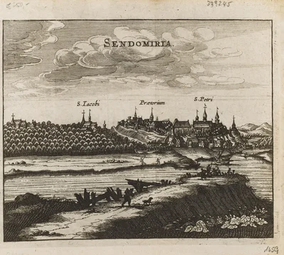 Mapa Sandomierza, Andreas Cellarius