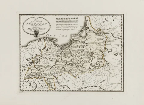 Mapa Prus Królewskich ("Karte von dem Koenigreiche Preussen"), Franz Johann Joseph von Reilly