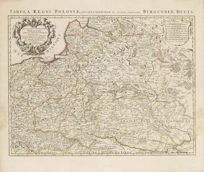 Mapa ziem Rzeczpospolitej ("Estats de la Couronne de Pologne subdivise’s…"), Pierre Mortier
