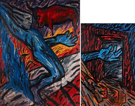 "Oko w oko" (dyptyk), Sławomir Ratajski
