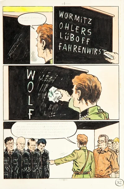 "Kapitan Kloss, cz. XIX – Gruppenfuhrer Wolf" , plansza nr 32, Mieczysław Wiśniewski