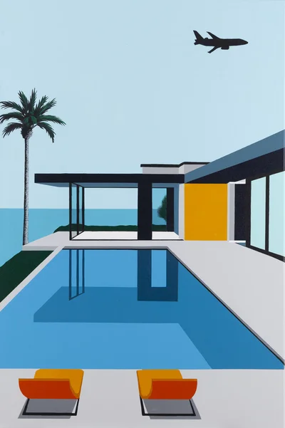 "Black and yellow villa", Jean-Claude Plewniak