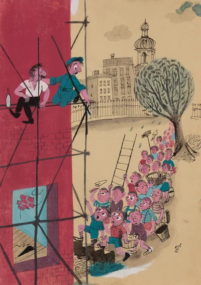 Projekt ilustracji do czasopisma "Szpilki", Jerzy Flisak