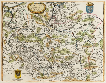 Mapa Królestwa Polskiego i Księstwa Śląskiego ("Polonia regnum et silesia ducatus"), Matthäus Merian