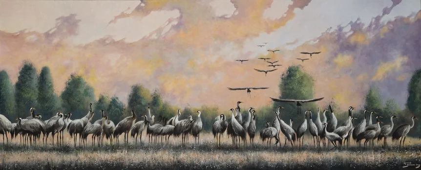 "Żerowisko żurawi", Konrad Hamada