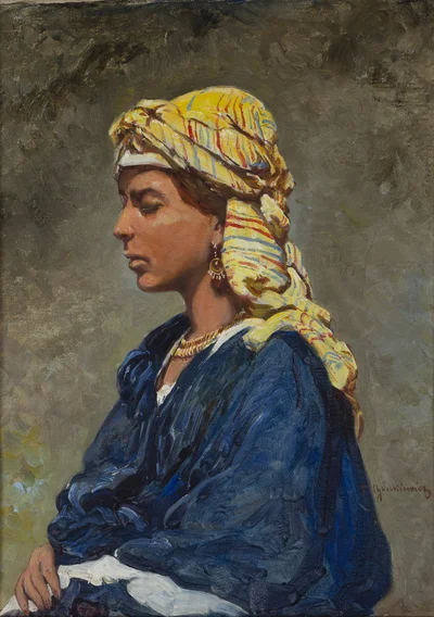 Portret kobiety w turbanie, Tadeusz Ajdukiewicz