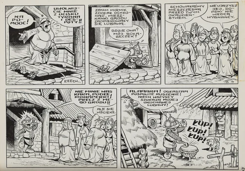 "Kajko i Kokosz. Zamach na Milusia", plansza nr 34B, Janusz Christa