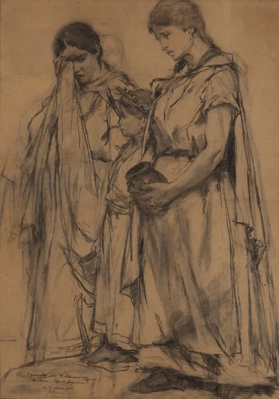 "Płaczki" (Szkic do obrazu "Pogrzeb Giedymina"), Kazimierz Alchimowicz