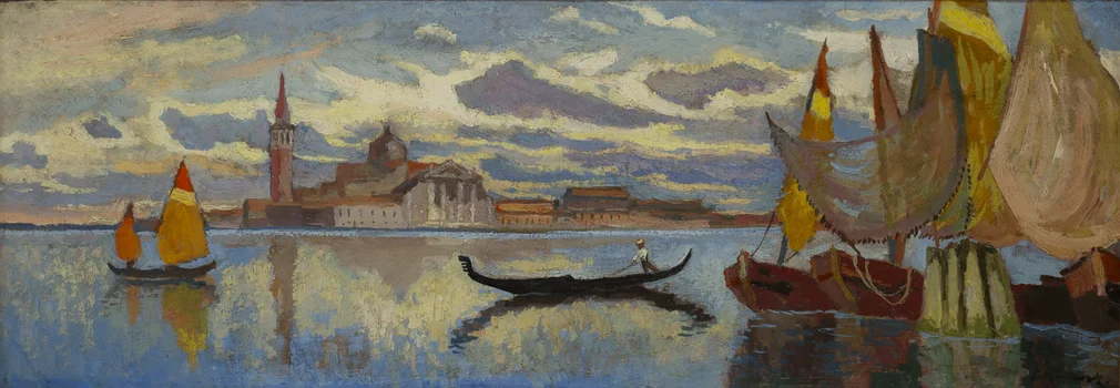 Widok na San Giorgio Maggiore w Wenecje ("Isola di San Giorgio"), Stanisław Kamocki