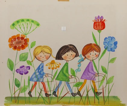"Trzy Małgorzatki", ilustracja książkowa, Barbara Baranowska