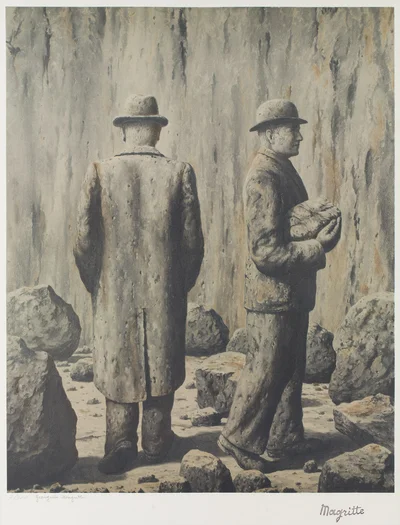 "Człowiek z kamienia" ("L'homme de pierre"), René Magritte