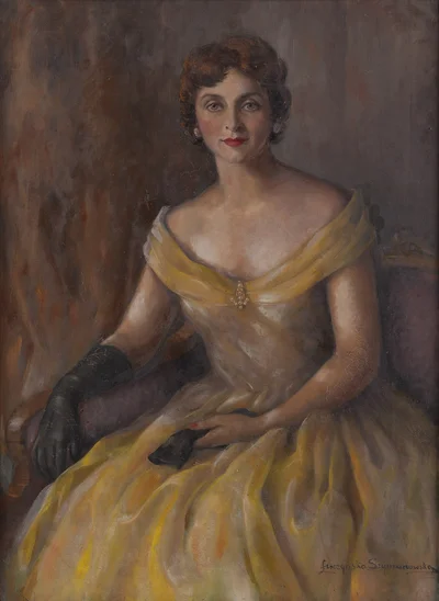 Portret kobiety w balowej sukni, Irena Łuczyńska-Szymanowska