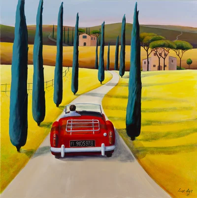 "La strada II" z cyklu "Toskania", Luiza Los-Pławszewska