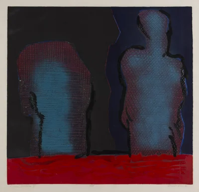 "Figura czerwona X", Halina Chrostowska