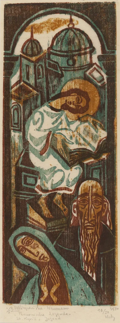 "Św. Cyryl" z cyklu "Legendy Panońskie", Maria Hiszpańska-Neumann