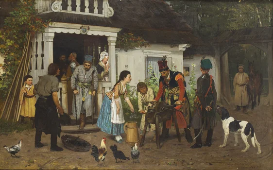 Ostrzenie szabel przed bitwą, Antoni Kozakiewicz