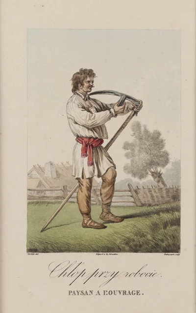 "Chłop przy robocie", Philibert Louis Debucourt
