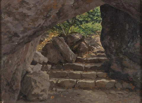 "Grota i schody", Ferdynand Ruszczyc
