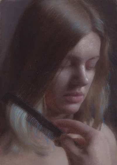  Bez tytułu (wyczesywanie niebieskich włosów), Andrzej Kulig