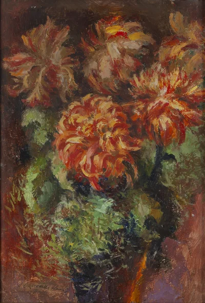 Chryzantemy (piwonie japońskie), Stanisław Dąbrowski