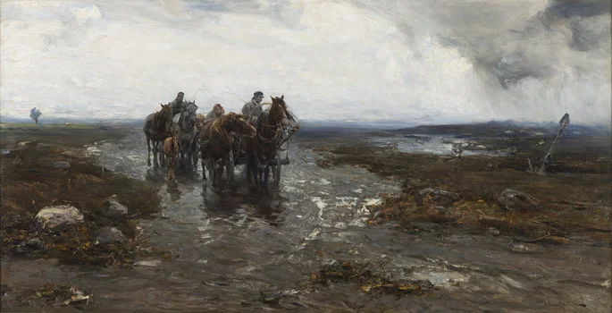 "Nadchodząca burza", Alfred Wierusz-Kowalski