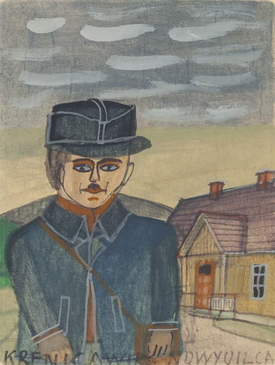 "Autoportret w czapce" ("Autoportret"), Nikifor Krynicki