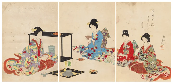 Ceremonia herbaciana , Toyohara Chikanobu